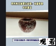 今天带大家来欣赏一件明代青花釉里红瓷器，这件藏品可是非常珍贵啊！