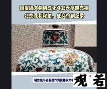 明成化斗彩瓷器作为国宝级文物，每一件都是价值连城的收藏珍品